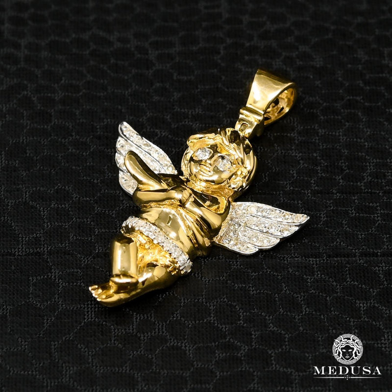 Pendentif à Diamants en Or 10K | Pendentif Divers Angel D4 - Diamant Or Jaune