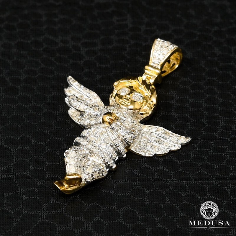 Pendentif à Diamants en Or 10K | Pendentif Divers Angel D5 - Diamant Or Jaune