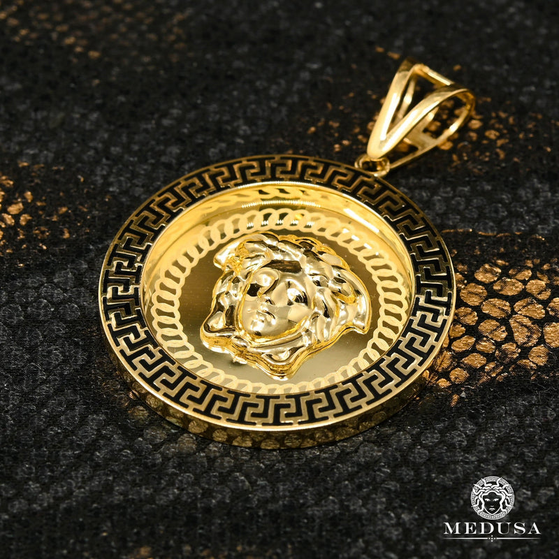 Pendentif en Or 10K | Médaillon Athéna F15 36mm / Or Jaune