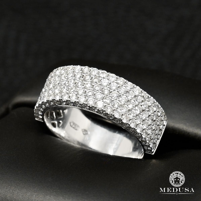 Bague à Diamants en Or 18K | Bague Homme Band D1 - Diamant 2.06CT / Or Blanc