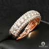 Bague à Diamants en Or 14K | Bague Homme Band D2 Or Rose - Diamant 1.75CT / Or Rose