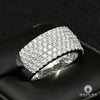 Bague à Diamants en Or 14K | Bague Homme Band D4 - Diamant 2.60CT / Or Blanc