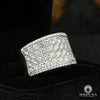 Bague à Diamants en Or 18K | Bague Homme Band D5 - Diamant 4.60CT / Or Blanc