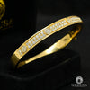 Bracelet à Diamants en Or 10K | Bracelet Homme Bangle D3 - Diamant Or Jaune