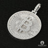 Pendentif à Diamants en Or 10K | Pendentif Divers Bitcoin D2 - Diamant 25mm / Or Blanc