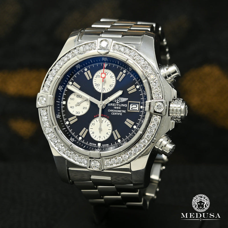 Montre Breitling | Montre Homme Breitling Super Avenger - Bezel Iced Stainless