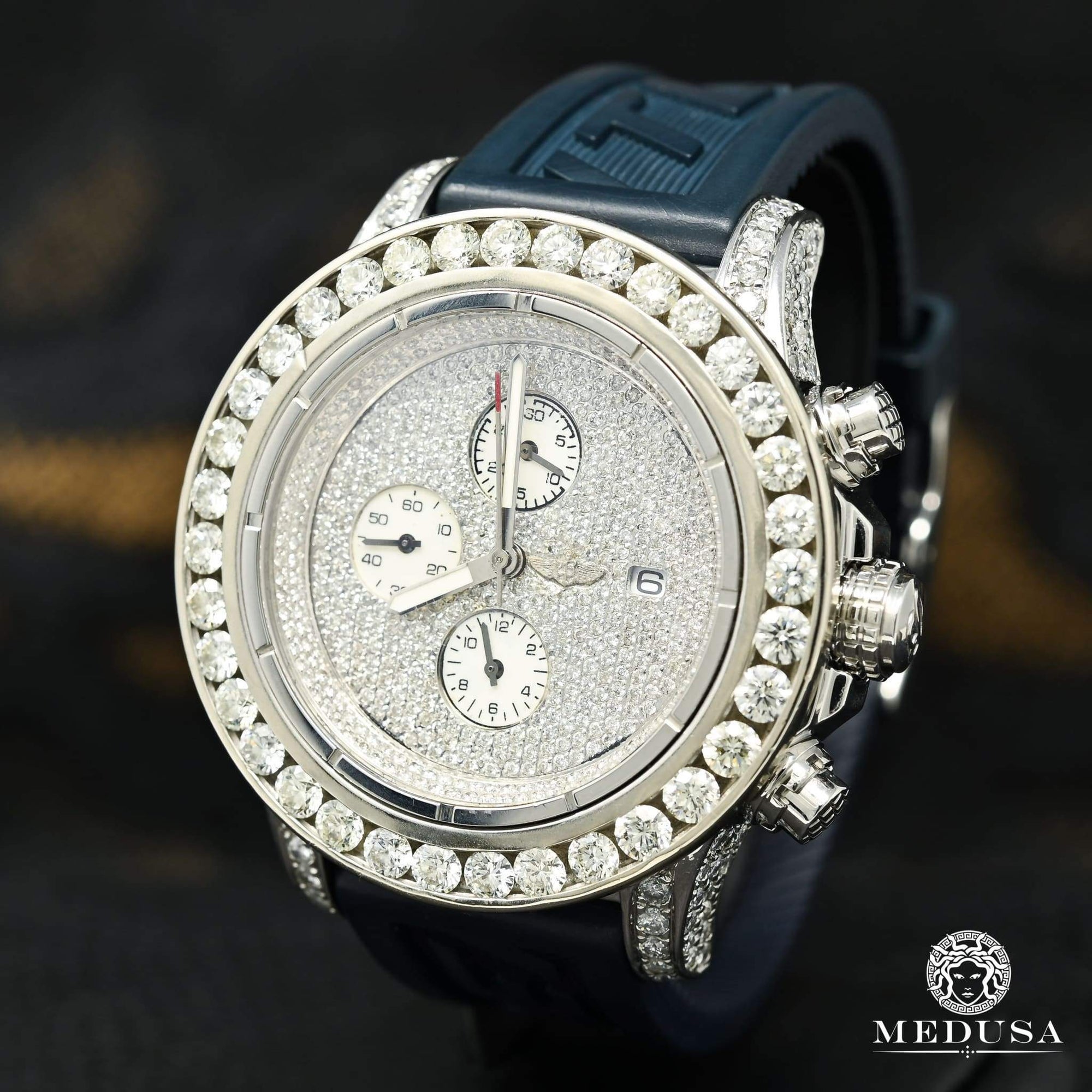 Montre Breitling | Montre Homme Breitling Super Avenger - Iced Dial Stainless