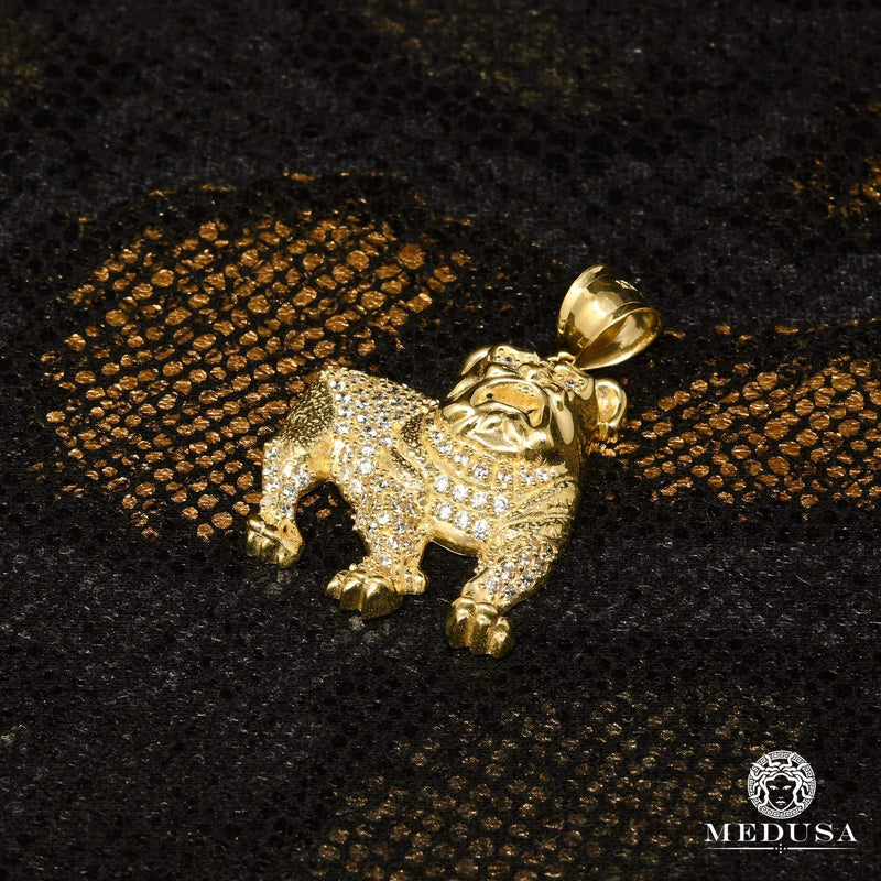 Pendentif en Or 10K | Pendentif Divers Bulldog X1 Or Jaune