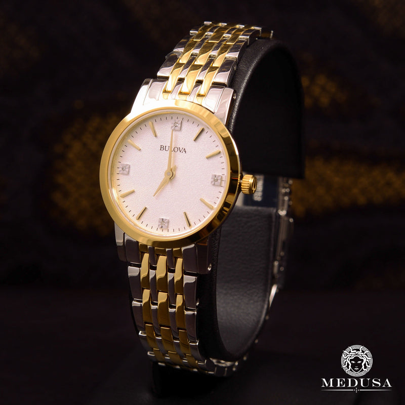 Montre Bulova | Montre Femme Bulova Classic - 98P115 Diamant / Or 2 Tons