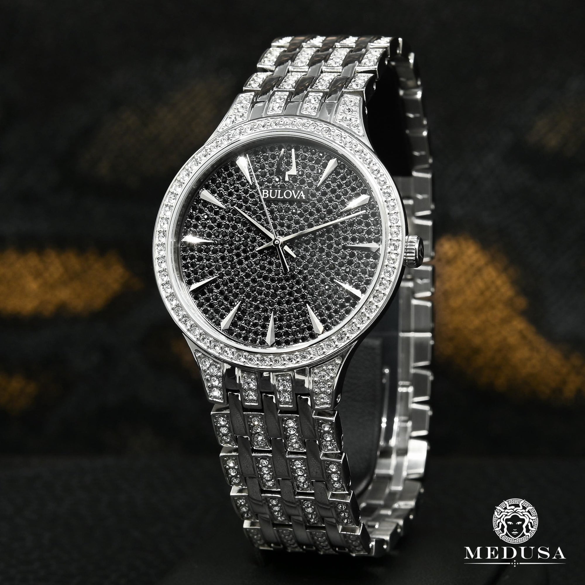 Montre Bulova | Montre Homme Bulova Cristal - 96A227 Swarovski / Stainless