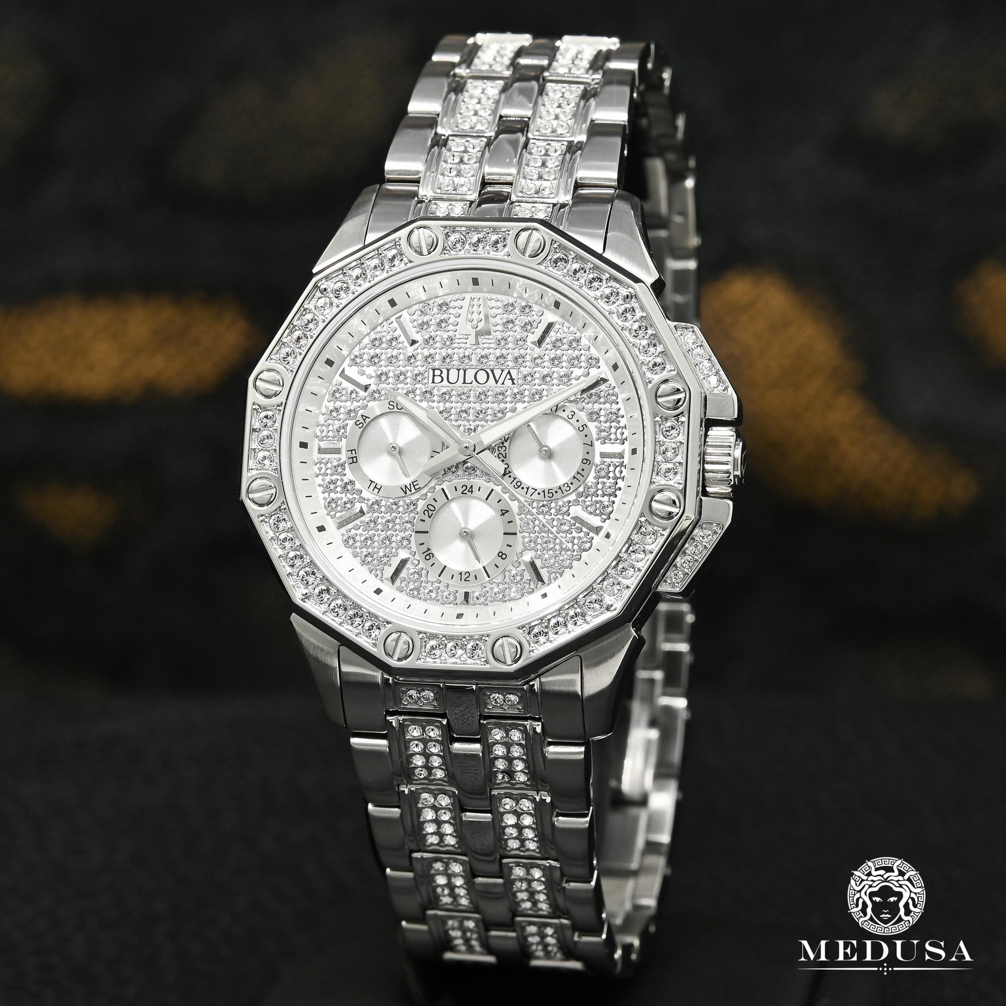 Montre Bulova | Montre Homme Bulova Cristal - 96C134 Swarovski / Stainless