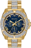 Montre Bulova | Montre Homme Bulova Cristal - 98C128 Swarovski / Or Jaune