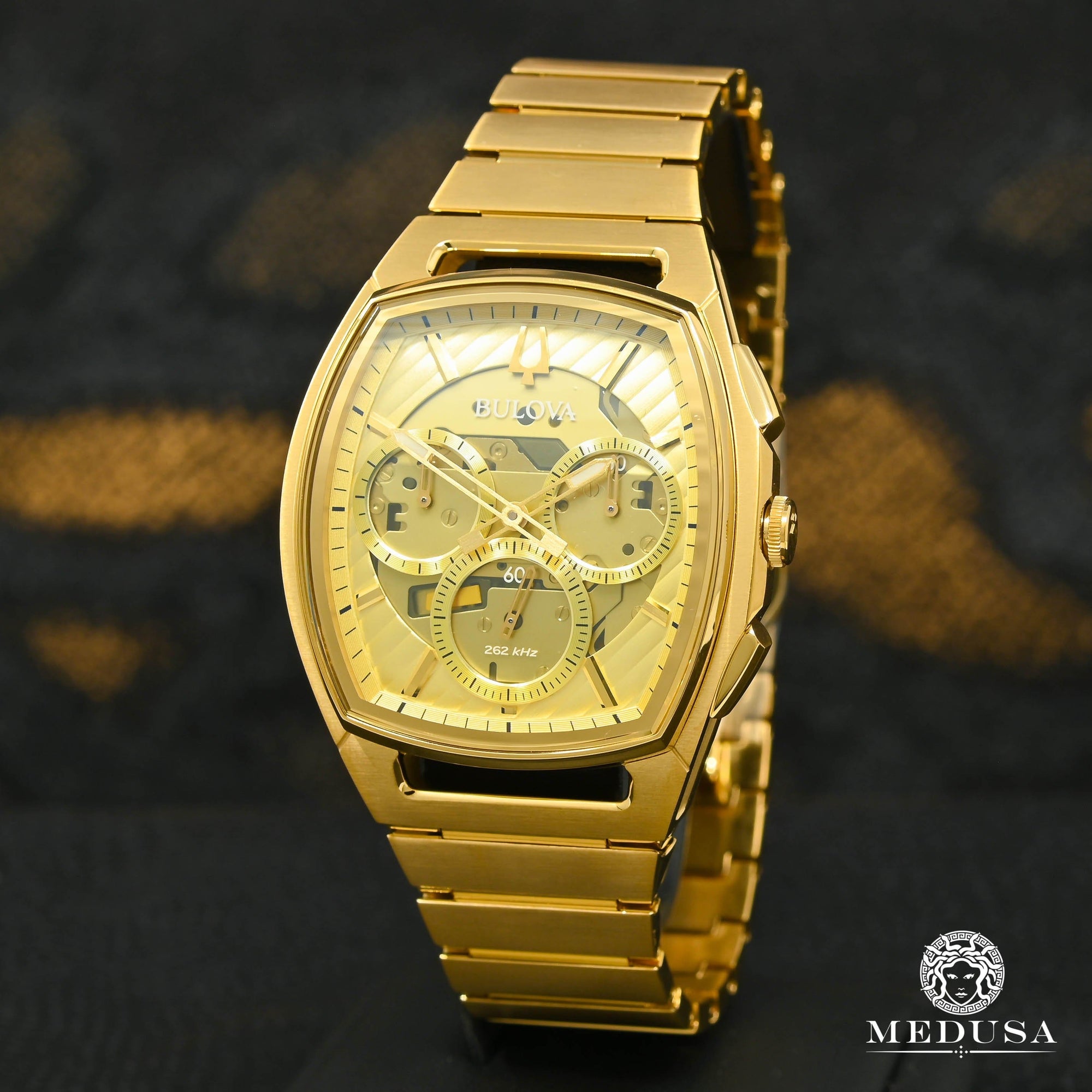 Montre Bulova | Montre Homme Bulova Curv - 97A160 Or Jaune