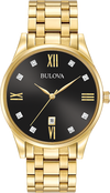 Montre Bulova | Montre Homme Bulova Diamonds - 97D108 Diamant / Or Jaune