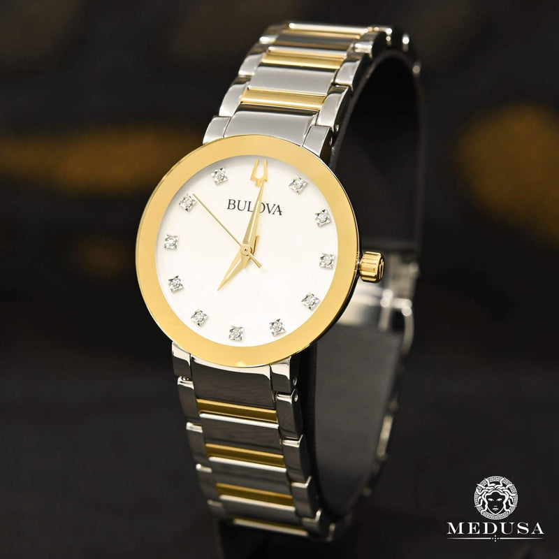 Montre Bulova | Montre Femme Bulova Futuro - 98P180 Or 2 Tons / Diamants