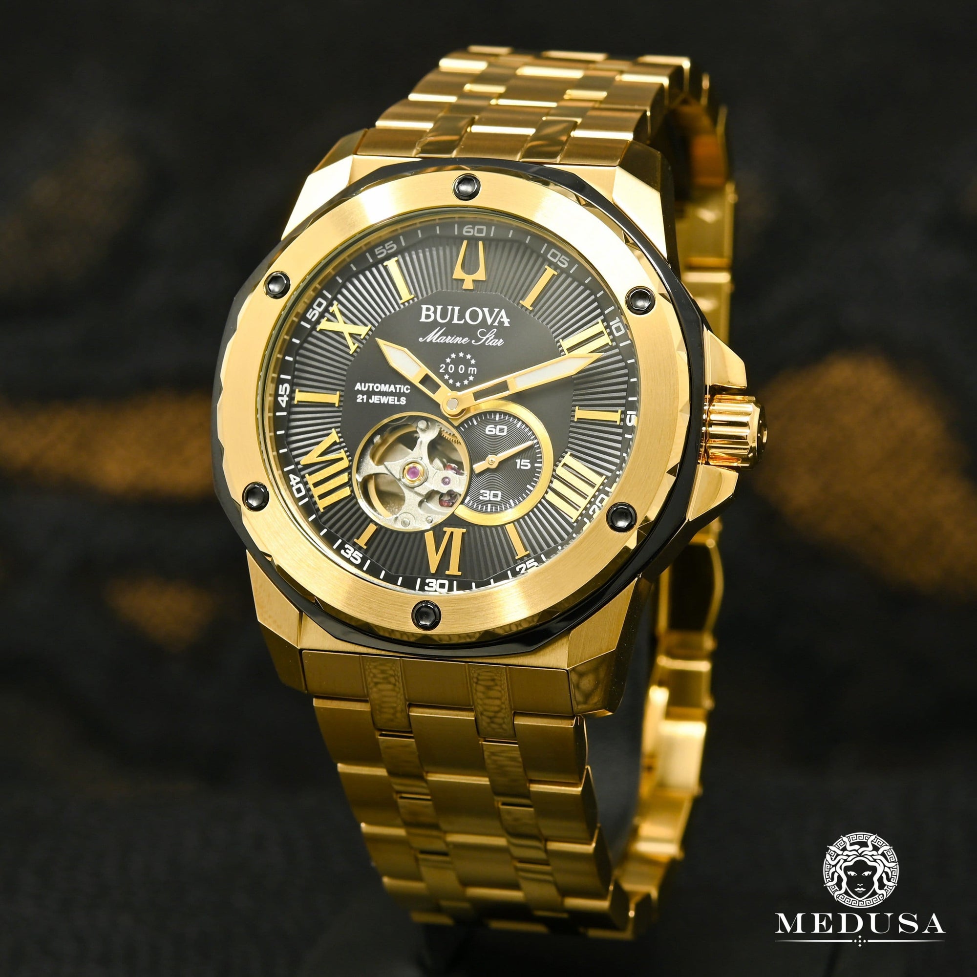 Montre Bulova | Montre Homme Bulova Marine Star - 98A273 Or Jaune