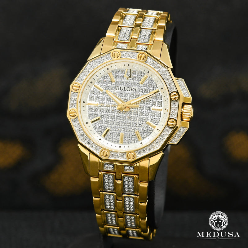 Montre Bulova | Montre Femme Bulova Octava - 98L302 Swarovski / Or Jaune