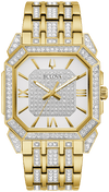 Montre Bulova | Montre Homme Bulova Quadra Cristal - 98A295 Swarovski / Or Jaune