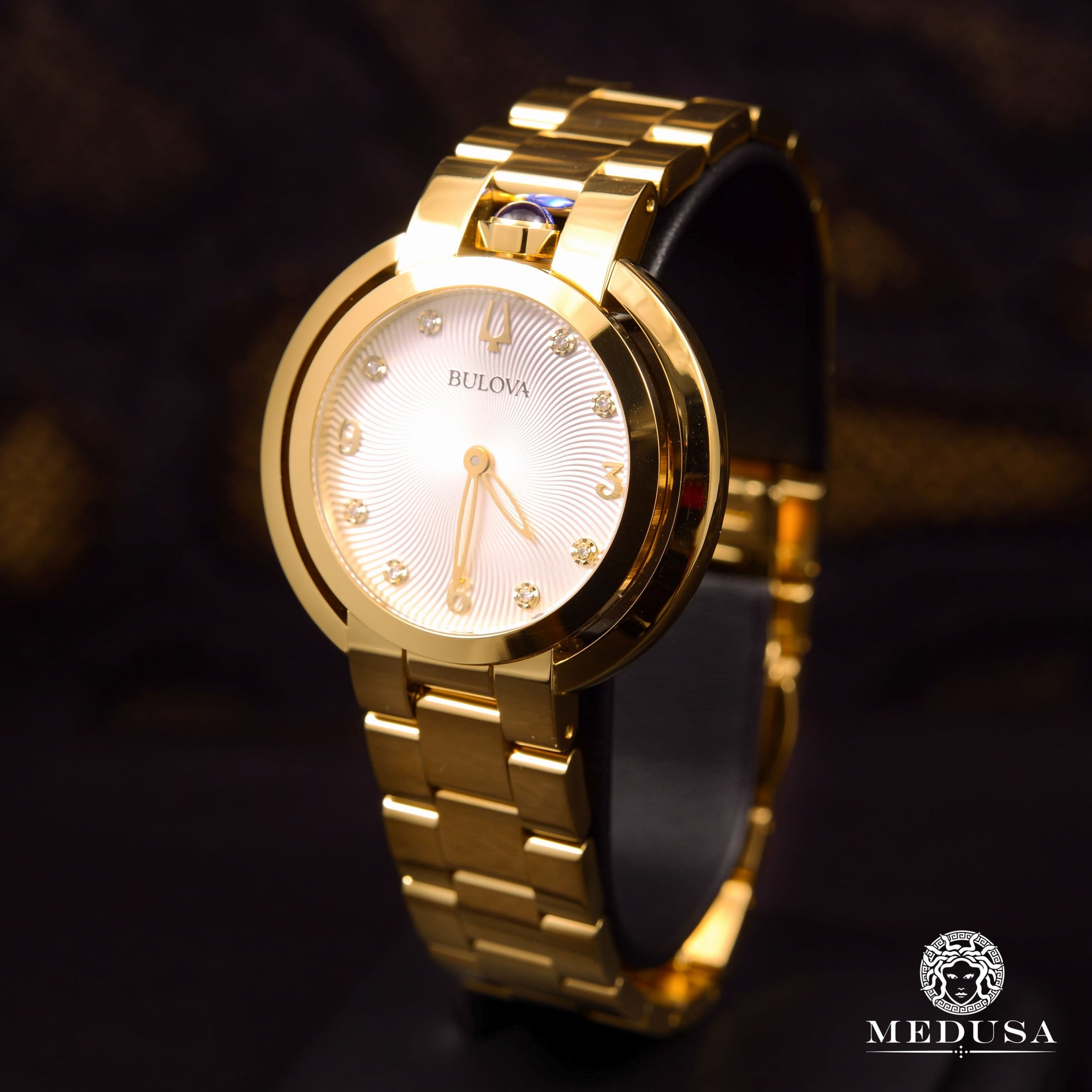 Montre Bulova | Montre Femme Bulova Rubaiyat - 97P125 Diamant / Or Jaune