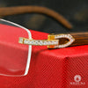 Lunette Cartier | Lunette Homme Cartier Signature C | Gold &amp; Wood Or Jaune