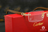 Lunette Cartier | Lunette Homme Cartier Signature C | Gold &amp; Wood Or Jaune