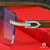 Lunette Cartier | Lunette Homme Cartier Signature C | Silver &amp; Wood Stainless