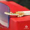 Lunette Cartier | Lunette Homme Cartier White Horn | Gold &amp; Blue Or Jaune