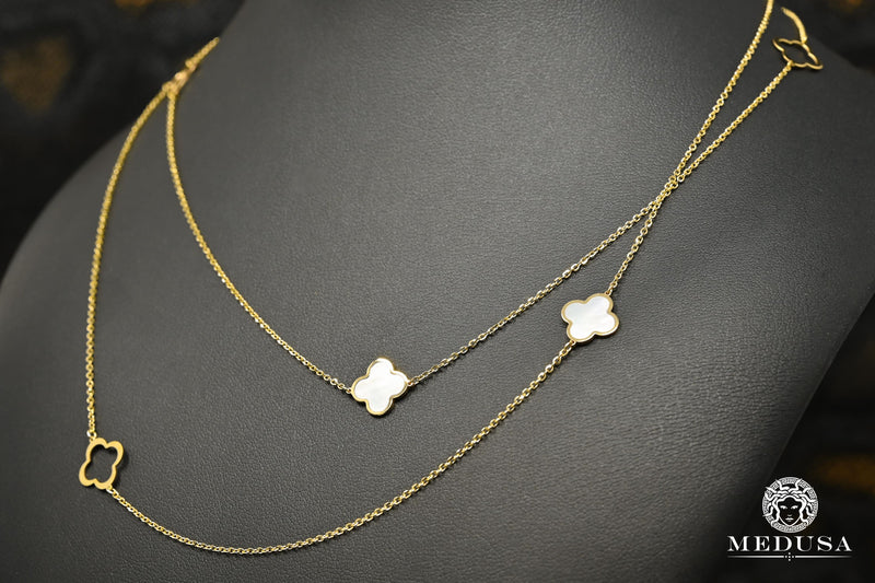 Collier en Or 10K | Collier Femme Cliff X4 Or Jaune