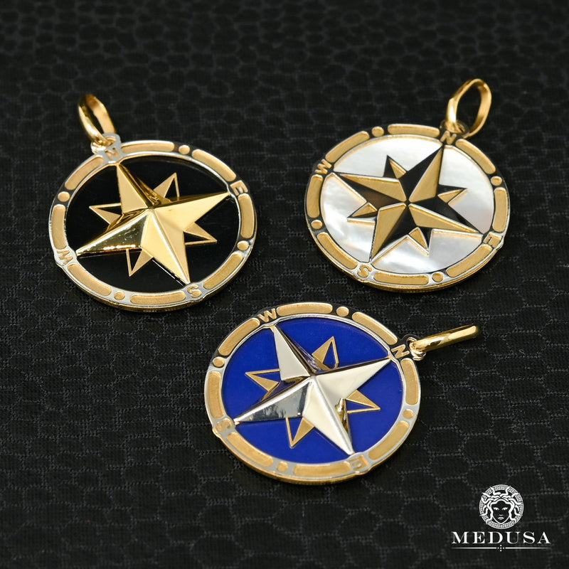 Pendentif en Or 10K | Pendentif Divers Compass X2