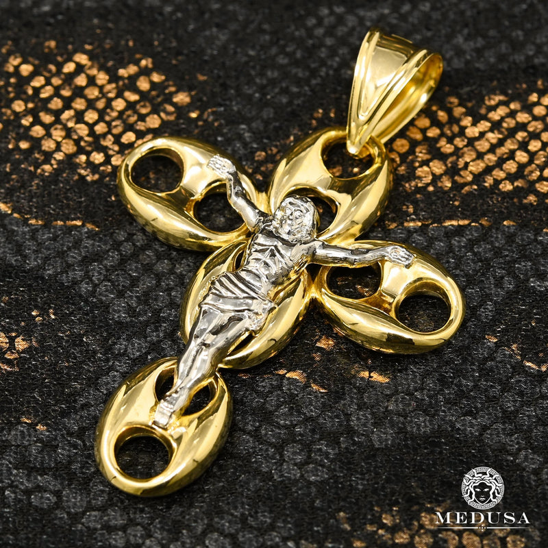 Pendentif en Or 10K | Pendentif Croix Crucifix X19 Or 2 Tons