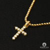 Pendentif à Diamants en Or 14K | Pendentif Croix Crystal D1 - Diamant Or Jaune