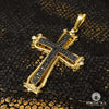 Pendentif en Or 10K | Pendentif Croix Crystal X16 Or Jaune