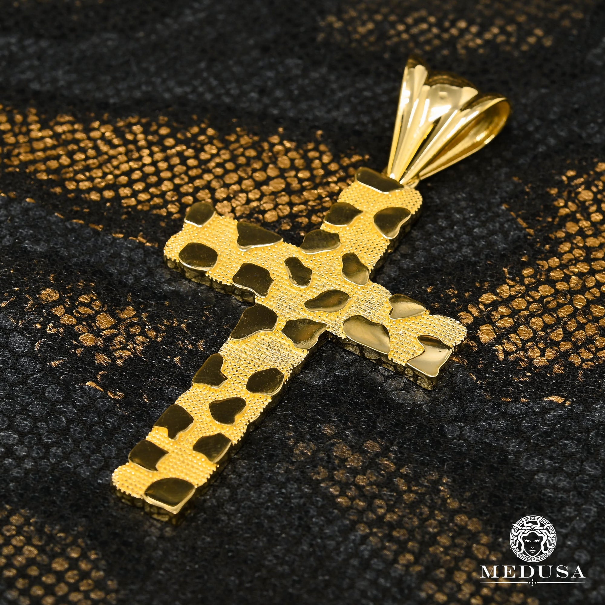 Pendentif en Or 10K | Pendentif Croix Crystal X25 Or Jaune