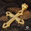 Pendentif en Or 10K | Pendentif Croix Crystal X8 64mm / Or Jaune