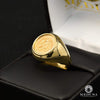 Bague en Or 10K | Bague Homme Dos Pesos Coin 22K Or Jaune