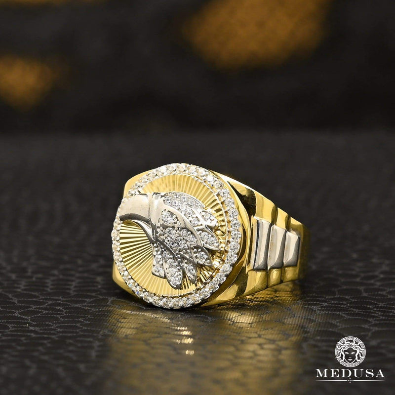 Bague en Or 10K | Bague Homme Eagle H2 Or 2 Tons