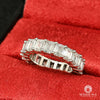 Bague à Diamants en Platine | Bague Fiançaille Eternity D1 - GIA Emerald Cut Platine