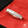 Bague à Diamants en Platine | Bague Fiançaille Eternity D2 - Emerald Cut Platine