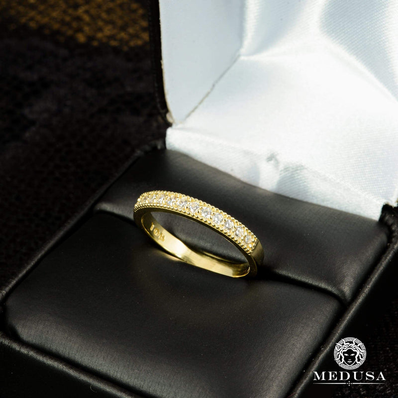 Bague à Diamants en Or 14K | Bague Fiançaille Eternity F1 - MA0754A Or Jaune