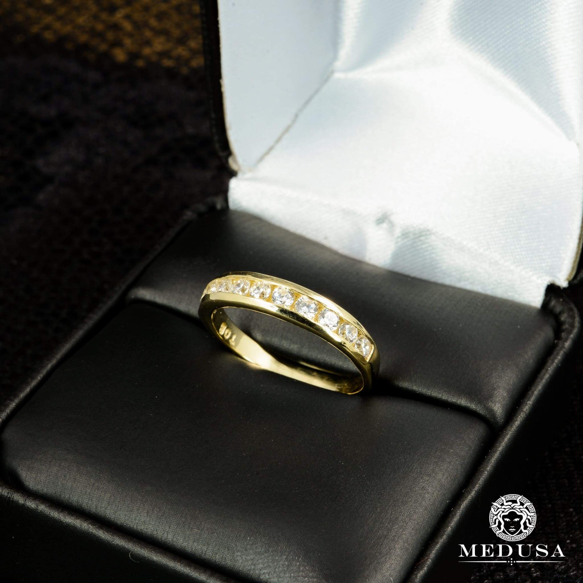 Bague à Diamants en Or 14K | Bague Fiançaille Eternity F11 - MA0473 Or Jaune