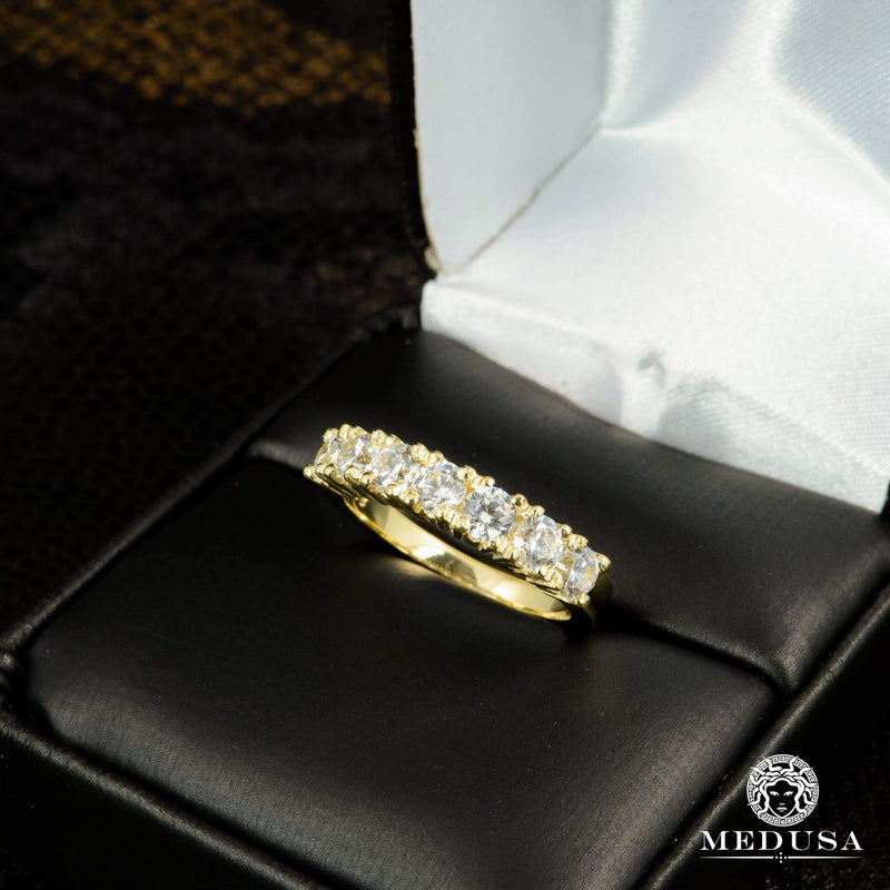 Bague à Diamants en Or 14K | Bague Fiançaille Eternity F16 - MA0634 Or Jaune