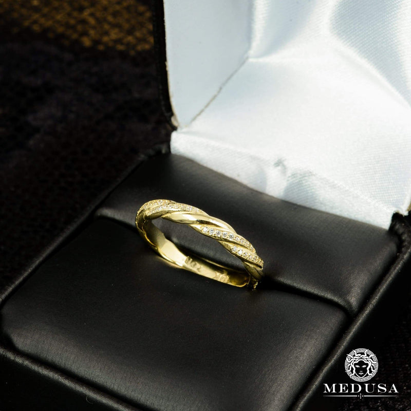 Bague à Diamants en Or 14K | Bague Fiançaille Eternity F8 - MA0810 Or Jaune