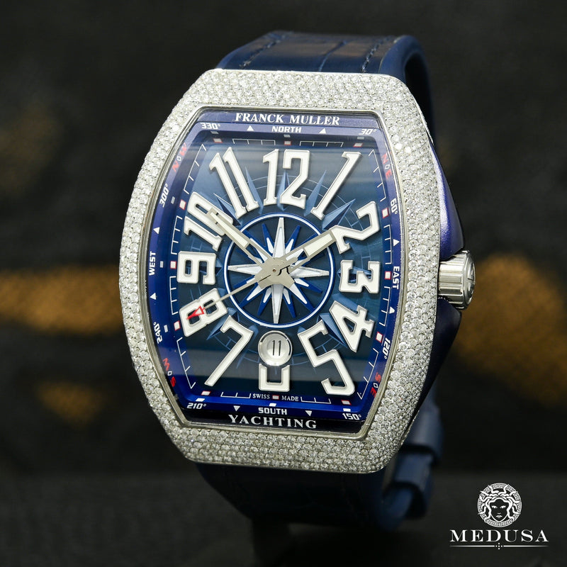 Montre Franck Muller | Montre Homme Franck Muller V45 Blue - Iced Stainless