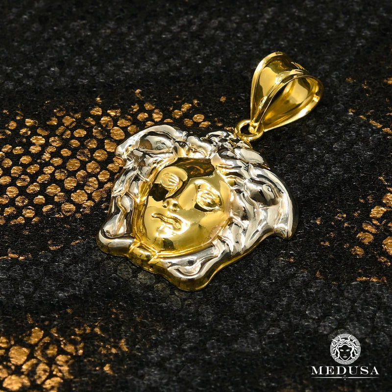 Pendentif en Or 10K | Médaillon Gaïa F8 24mm / Or Jaune