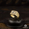 Bague en Or 10K | Bague Homme Glam H11 Or 2 Tons