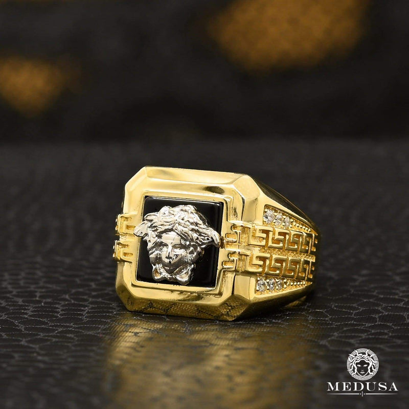 Bague en Or 10K | Bague Homme Glam H33 Or 2 Tons