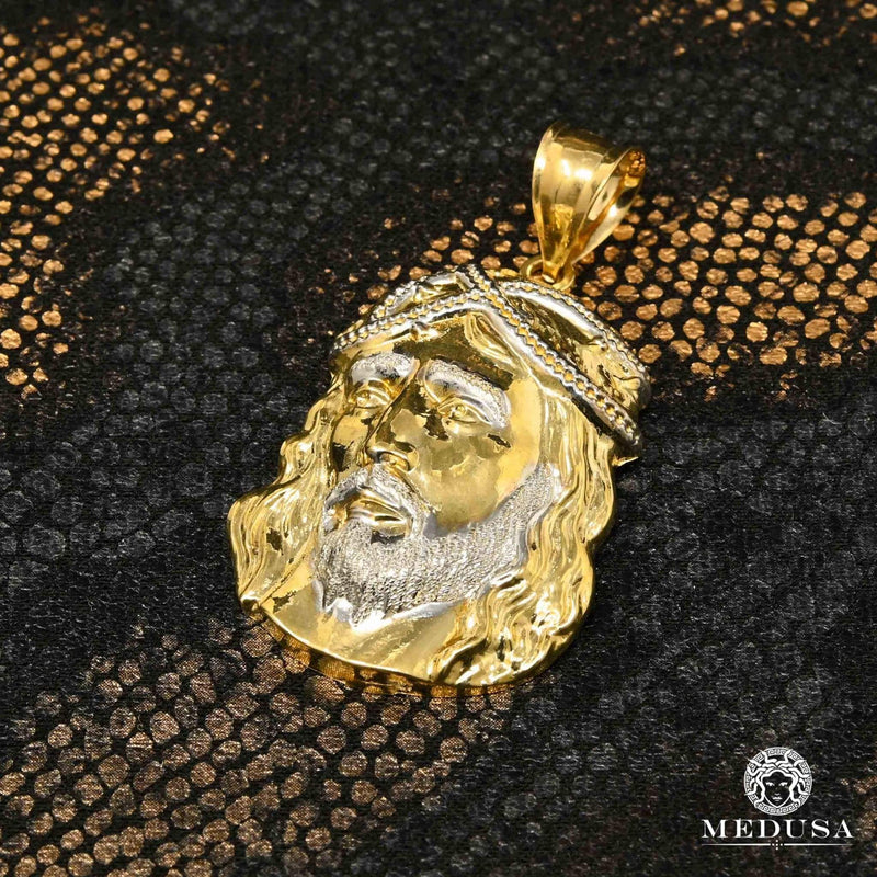 Pendentif en Or 10K | Pendentif Divers Jesus X14 Or 2 Tons