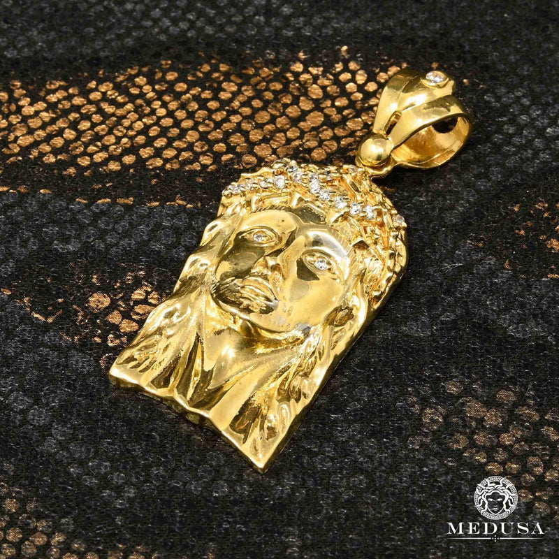 Pendentif en Or 10K | Pendentif Divers Jesus X18 Or Jaune