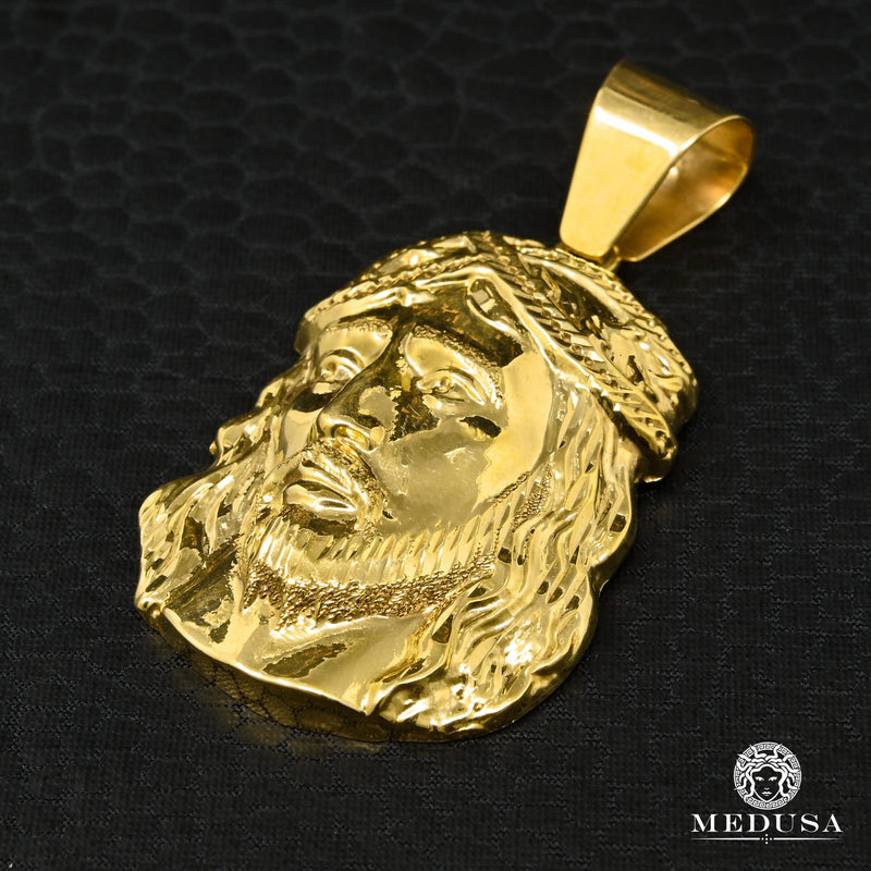 Pendentif en Or 10K | Pendentif Divers Jesus X19 Or Jaune