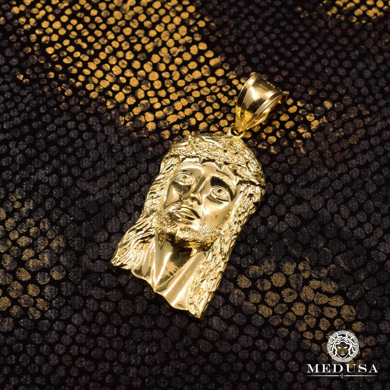 Pendentif en Or 10K | Pendentif Divers Jesus X9 33mm / Or Jaune